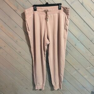 Athleta Balance Jogger 2X Plus Size Pink Tencel Blend Lounge Drawstring Pants‎